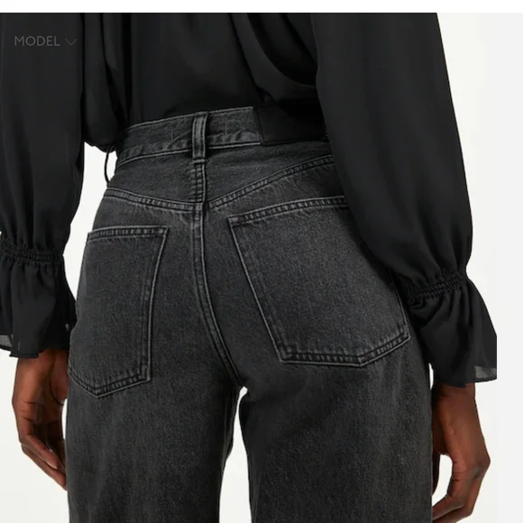 Madewell Black Wide Leg Women's Jeans - Picture 3 of 9